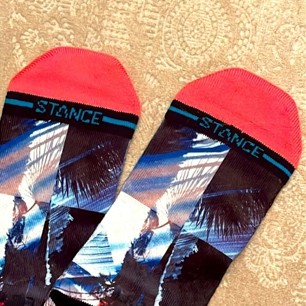 Brand New Stance Dwayne Wade Collection Casual Crew Cushion Socks Tropical Miami - Picture 13 of 15
